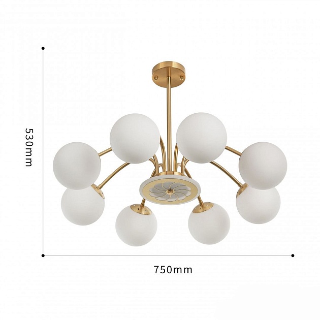 Подвесная люстра Arte Neapol71069 271069/8 GD Фото № 2