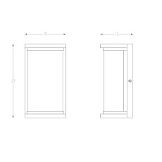 Уличный настенный светодиодный светильник Arte Lamp Atlantis A2313AL-1BK 1