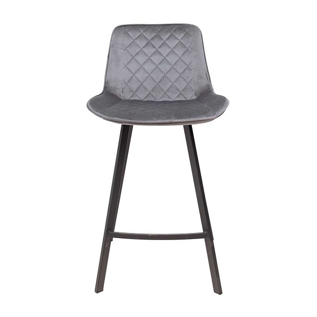 Барный стул AksHome Leros серый, велюр 81474 Фото № 9