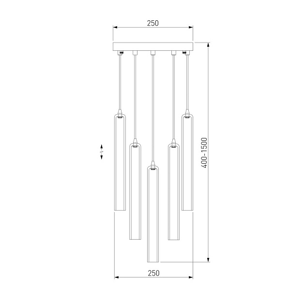 Подвесная люстра Eurosvet Lynn 50381/5 хром Фото № 2