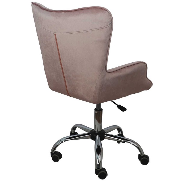 Поворотное кресло AksHome Bella пыльная роза, велюр 77317 Фото № 5