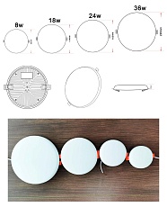 Встраиваемый светодиодный светильник Zortes CLOUD ZRS.57793.18 2