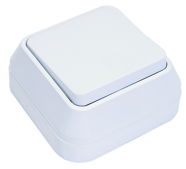 MAKEL Переключатель проходн. 1-кл. ОП белый 45105 Фото № 1