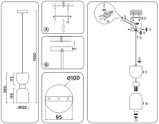 Подвесной светильник Ambrella light High Light LH56091 5