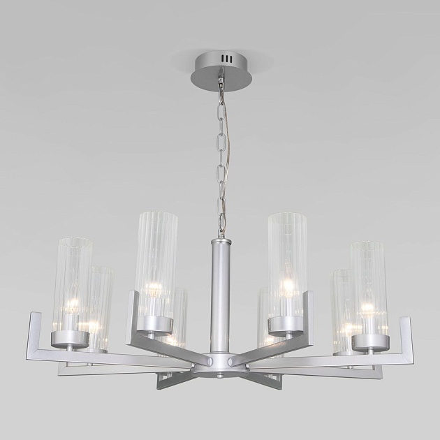 Подвесная люстра Eurosvet Arganie 60133/8 серебро Фото № 1
