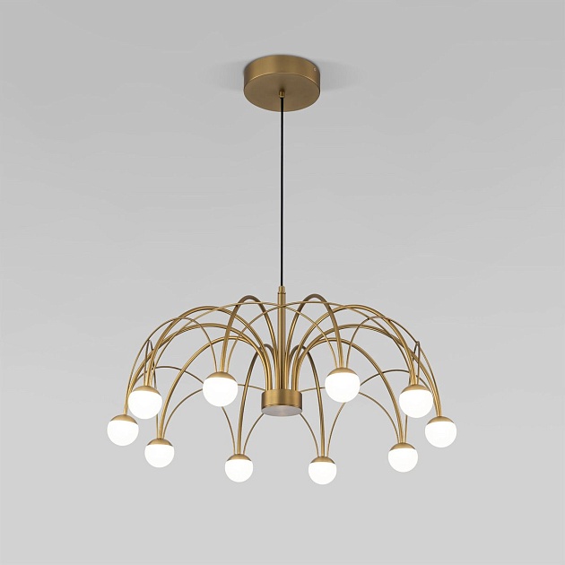 Подвесная светодиодная люстра Eurosvet Ragno 90030/10 LED золото Фото № 1