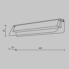 Настенный светодиодный светильник Maytoni Flat MOD296WL-L10BS3K 1