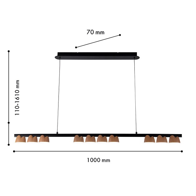 Подвесная светодиодная люстра Favourite Interline 4266-10P Фото № 2