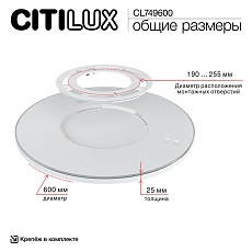 Потолочный светодиодный светильник Citilux Norma CL749600 1