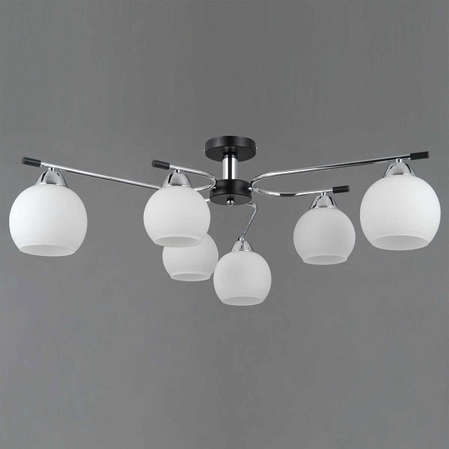 Люстра Illumico IL0638-6CSQ-24 CR BK LIBRA изображение 2 Люстра Illumico IL0638-6CSQ-24 CR BK LIBRA Фото № 2