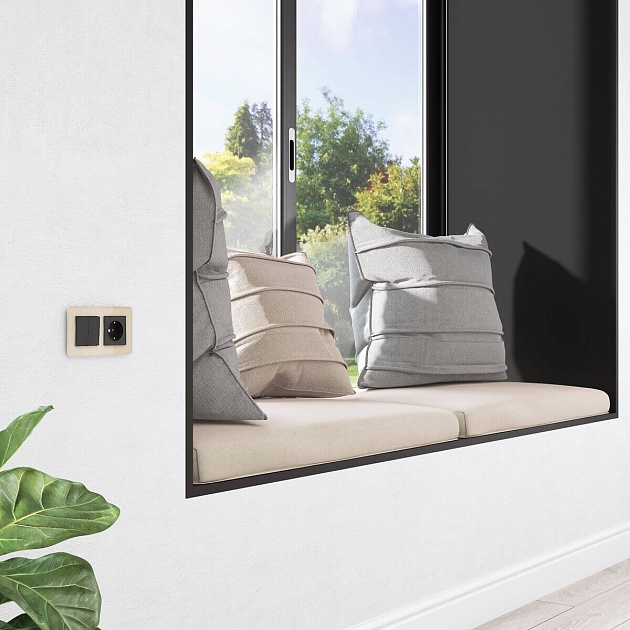 Переключатель-выключатель двухклавишный Werkel черный W1123006 4690389182167 Фото № 3