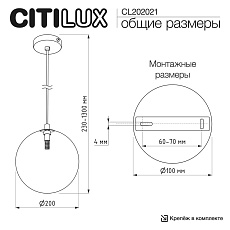 Подвесной светильник Citilux ORTON CL202021 3
