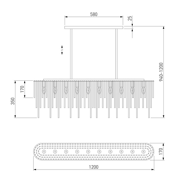 Подвесная люстра Bogates Allure 488/10 Фото № 2