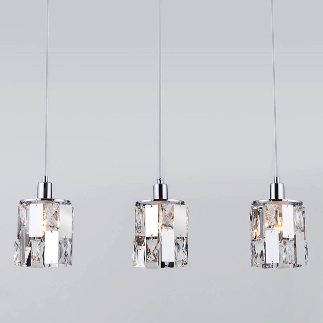 Подвесной светильник Eurosvet 50101/3 хром изображение 1 Подвесной светильник Eurosvet 50101/3 хром Фото № 1