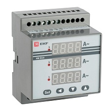 Амперметр AD-G33 цифровой на DIN трехфазный EKF PROxima (без поверки ad-g33