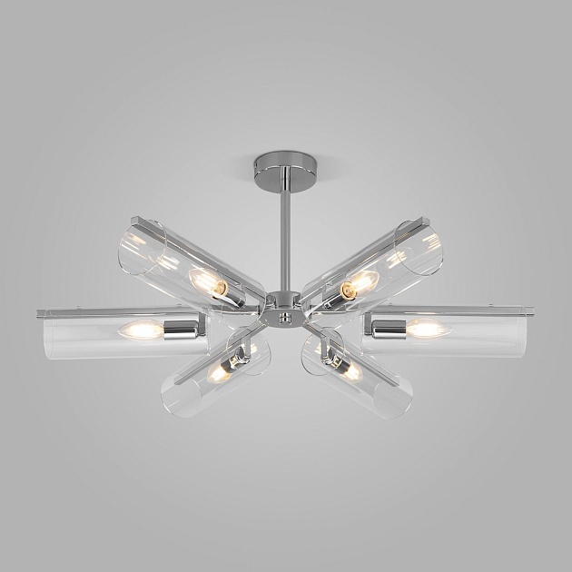 Потолочная люстра Eurosvet Trompeta 70144/6 хром изображение 1 Потолочная люстра Eurosvet Trompeta 70144/6 хром Фото № 1