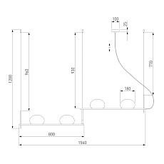 Подвесной светильник Eurosvet Stair 70145/4 черный 1