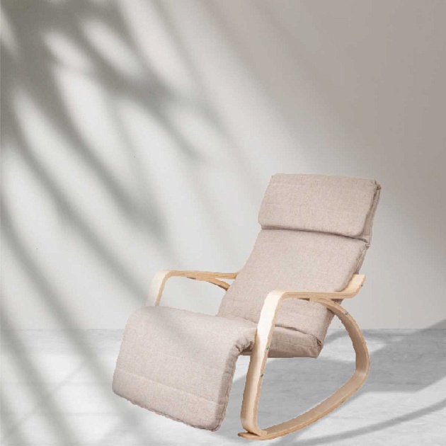 Кресло-качалка AksHome Smart бежевый ткань 72147 изображение 9 Кресло-качалка AksHome Smart бежевый ткань 72147 Фото № 9