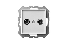 ТВ-розетка проходная TV/R Liregus Epsilon белый 28-027 1