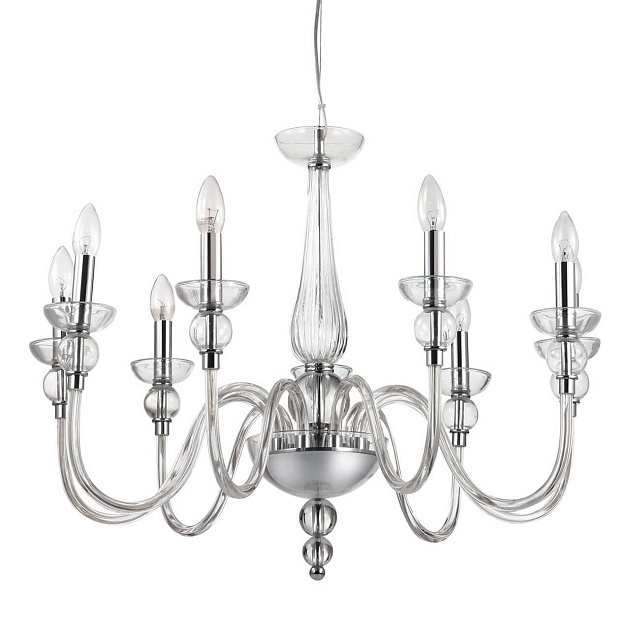 Подвесная люстра Ideal Lux Doge SP9 Trasparente 044453 Фото № 1