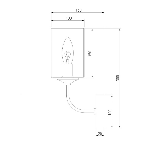 Бра Eurosvet Defi 60138/1 сатин-никель Фото № 3