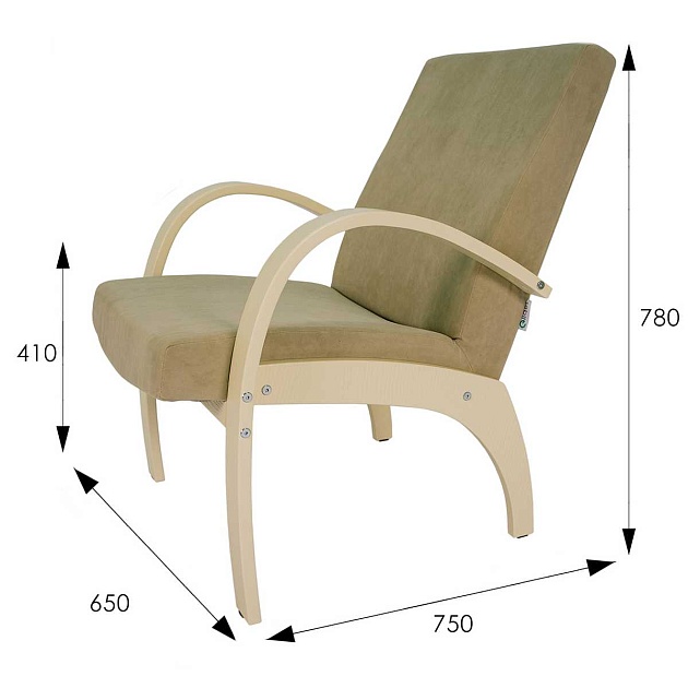 Кресло Мебелик Денди шпон 008380 Фото № 4