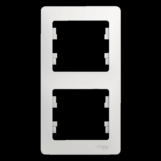 Рамка 2-постовая Systeme Electric Glossa белая GSL000106 изображение 1 Рамка 2-постовая Systeme Electric Glossa белая GSL000106 Фото № 1