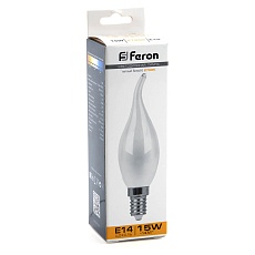 Лампа светодиодная Feron E14 15W 2700K Свеча на ветру Матовая 38260 3
