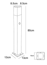Уличный светодиодный светильник Arte Lamp Plate A3711FN-1BK 1