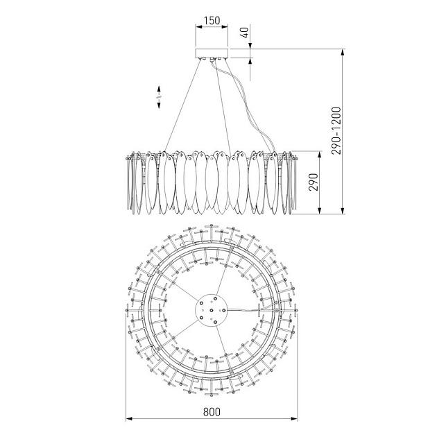 Подвесная люстра Bogates Canaria 326/10 Smart Фото № 2