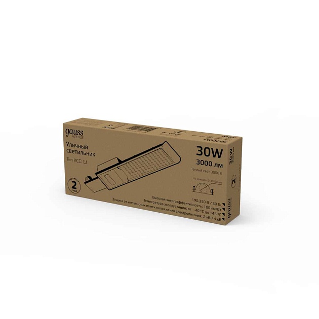 Уличный светодиодный светильник Gauss 629534130 Фото № 2