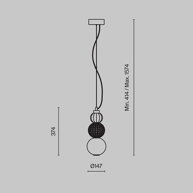 Подвесной светодиодный светильник Maytoni Collar P069PL-L16CH3K изображение 2 Подвесной светодиодный светильник Maytoni Collar P069PL-L16CH3K Фото № 2