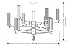 Подвесная люстра KUTEK MOOD Seti SET-ZW-12(T) 1