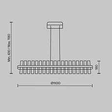 Подвесная светодиодная люстра Maytoni Mirage MOD173PL-L48BS3K 1