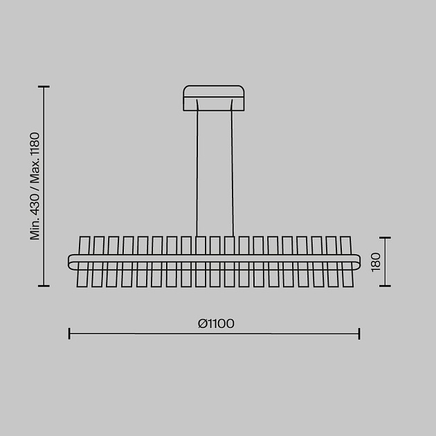 Подвесная светодиодная люстра Maytoni Mirage MOD173PL-L48BS3K Фото № 2