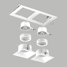 Комплект со светильником Lightstar Domino Quadro (214526+214506+214506+214006+214006) D5260606WMOD 3