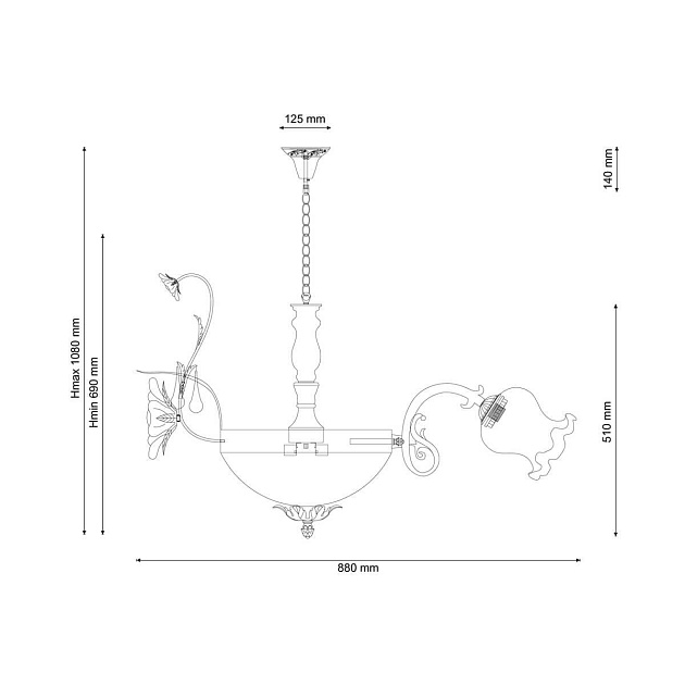 Подвесная люстра Lucia Tucci Fiori Di Rose 105.6.2 Фото № 2