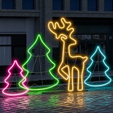 Светодиодный неон Apeyron 220В, 6Вт/м, RGB, smd 5050, 80д/м, 10*18мм, 50м, IP65 17-49 5