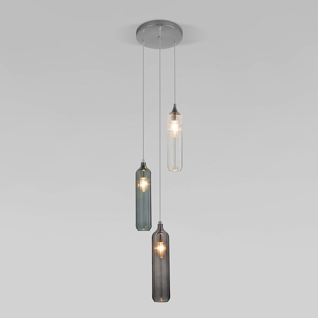 Подвесная люстра Eurosvet Siesta 50252/3 хром изображение 2 Подвесная люстра Eurosvet Siesta 50252/3 хром Фото № 2