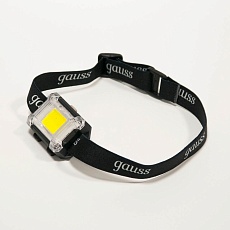 Налобный светодиодный фонарь Gauss от батареек 65х45 180 лм GF304 3
