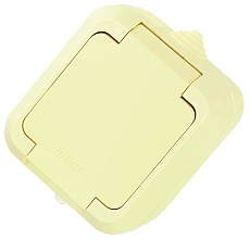 Розетка с крышкой и заземлением Makel 18204