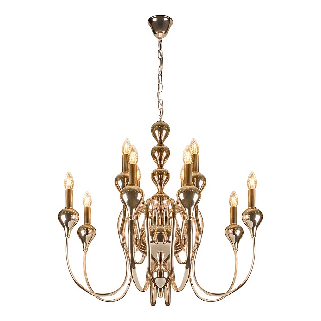 Подвесная люстра iLamp Lady 88003-8+4 GD изображение 3 Подвесная люстра iLamp Lady 88003-8+4 GD Фото № 3