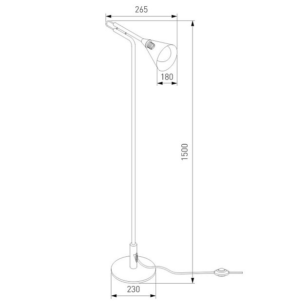 Торшер Eurosvet Enigma 01187/1 черный Фото № 2