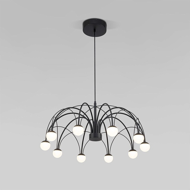 Подвесная светодиодная люстра Eurosvet Ragno 90034/10 LED черный изображение 1 Подвесная светодиодная люстра Eurosvet Ragno 90034/10 LED черный Фото № 1