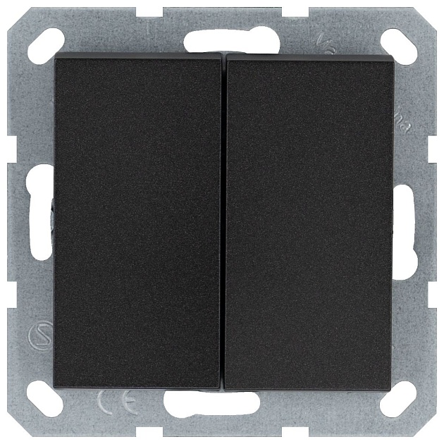 Выключатель двухклавишный Jasmart G3022B Фото № 2