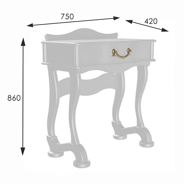Консоль Мебелик Джульетта 008573 изображение 3 Консоль Мебелик Джульетта 008573 Фото № 3