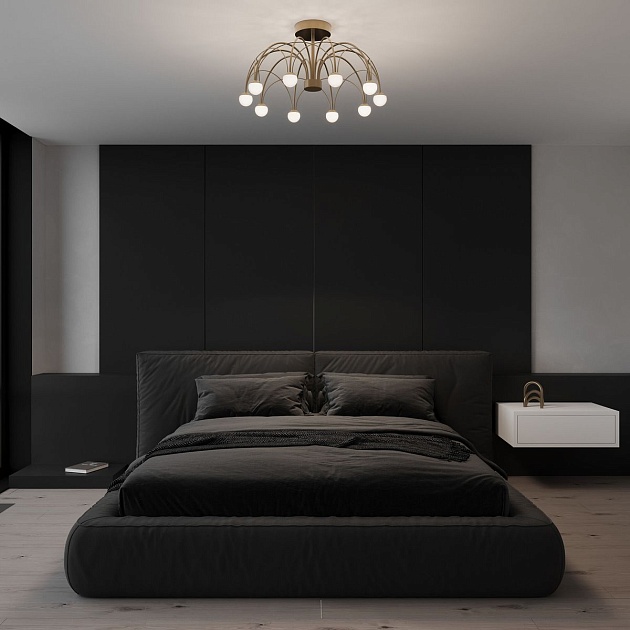 Потолочная светодиодная люстра Eurosvet Ragno 90031/10 LED золото Фото № 7