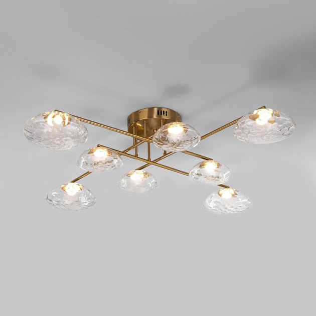 Потолочная светодиодная люстра Eurosvet Ripple 50389 LED латунь изображение 1 Потолочная светодиодная люстра Eurosvet Ripple 50389 LED латунь Фото № 1