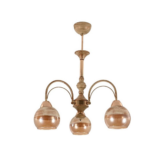 Подвесная люстра ЭкономСвет 13138/3WG+FGD BR+WG Фото № 1