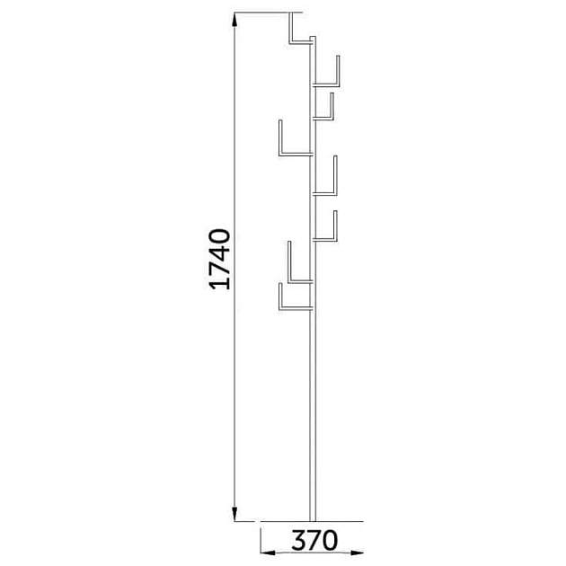 Напольная вешалка AksHome Cactus серебро, металл 50635 Фото № 2